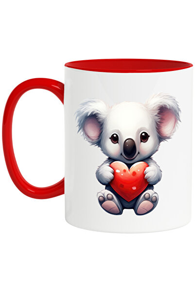 StoryGift Romania Cana Cu Un Ursulet Koala Care Tine O Inima In Brate | Ilust...
