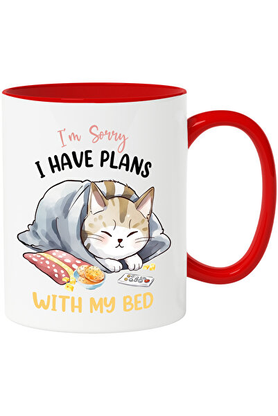 StoryGift Romania Cana Cu Pisica Dormind Cu Mesajul "i'm Sorry, I Have Plans ...