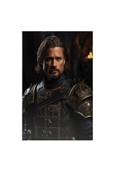StoryGift Romania Tablou Canvas: Portret Cavaler Barbat Par Lung Stil Jaime Lannister Game Of Thrones Tinuta Inte