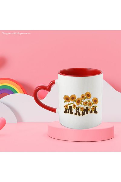 StoryGift Romania Mug with the message "Mother", illustration, mother, sunflowers, wonderful, i, With ,STG