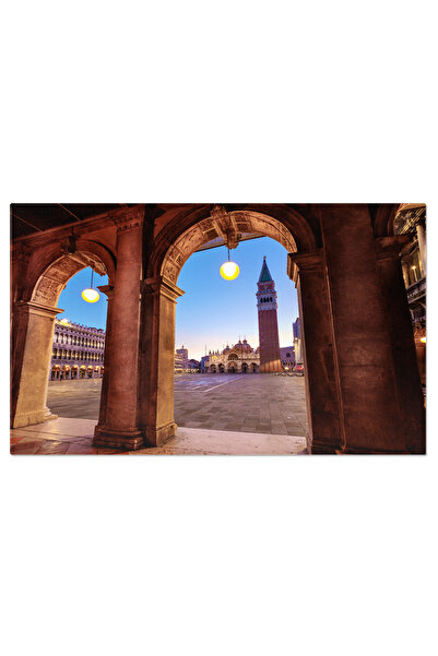 StoryGift Romania Tablou Canvas Piata San Marco Cu Arhitectura, Atractie, Baz...