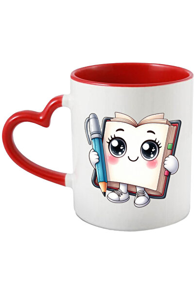 StoryGift Romania Cana Cu Un Caiet Care Tine Un Creion In Mana | Ilustratie |...