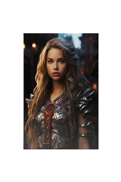 StoryGift Romania Tablou Canvas: Personaj Femie Par Blond In Costum De Metal ...