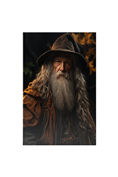 StoryGift Romania Tablou Canvas: Portret Barbat Batran In Costum Portocaliu C...