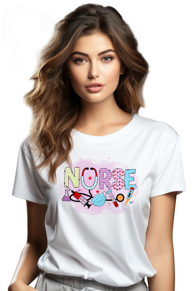 StoryGift Romania Tricou Femei Cu Mesajul "nurse", Profesie, Ilustratie, Munc...