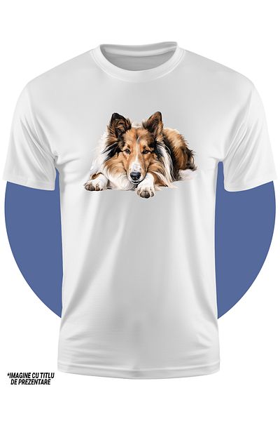 StoryGift Romania Tricou Copii Cu Un Caine Serios Care Sta Degeaba, Ilustratie, Cuminte, Prietenul Omului, P