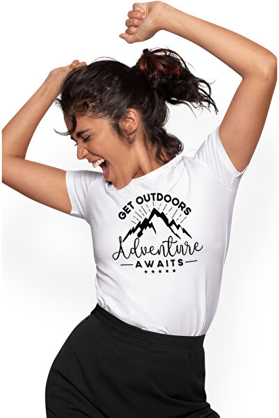 StoryGift Romania Tricou Femei Cu Munti Si Mesajul Care Te Indeamna Sa Mai Ie...