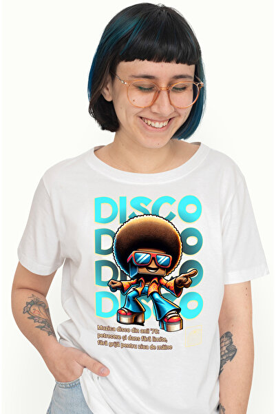 StoryGift Romania Tricou Femei Femeie Stil Afro American Disco Distractie Cu ...