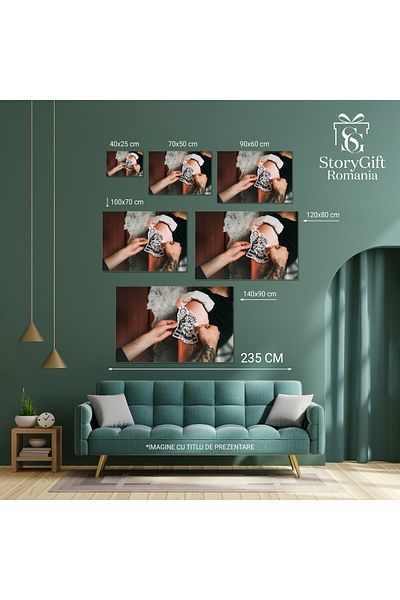 StoryGift Romania Tablou Canvas Arta Si Mestesug Artist Tatuator Transferand Un Tatuaj, Expresand Arta Si Talentu