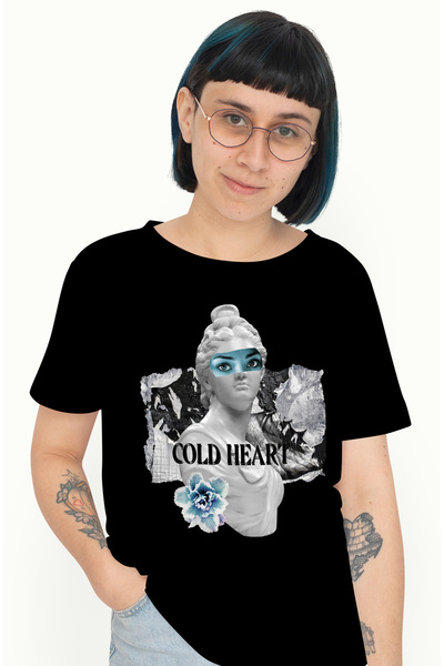 StoryGift Romania Tricou Femei Personalizata Inima Rece, Cold Heart, Compozit...