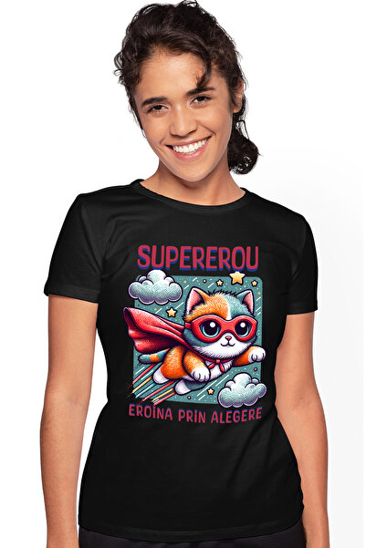 StoryGift Romania Tricou Femei Super Erou, Supererou, Eroina Prin Alegere, Cu...