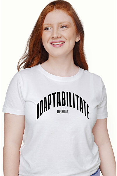 StoryGift Romania Tricou Femei Cuvantul Adaptabilitate, Motivational, Self Help, Intelegere De Sin Wht_l