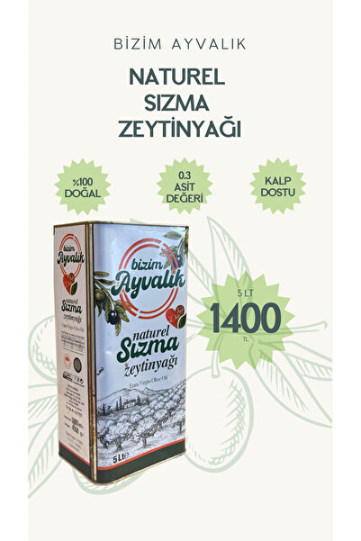 Bizim Ayvalık Naturel Sızma Zeytinyağı