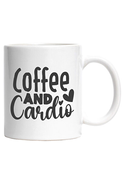StoryGift Romania Cana Cu Inimioare Si Textul "coffee And Cardio" - Cafea Si ...