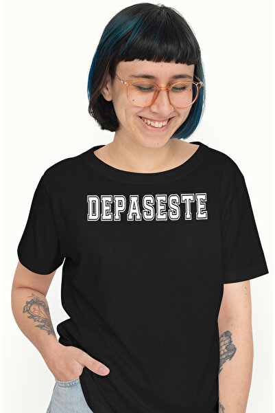 StoryGift Romania Tricou Femei Depaseste, Mesaj Motivational, Text Inspiratio...