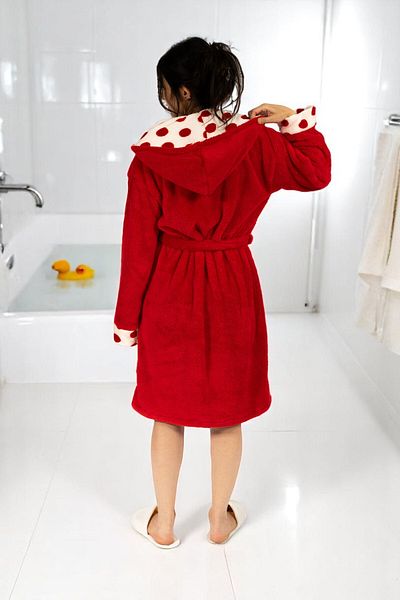 MİLAYS LİFE HOME COLLECTİON Ultra-Soft Embroidered Patterned Bathrobe Dressing Gown