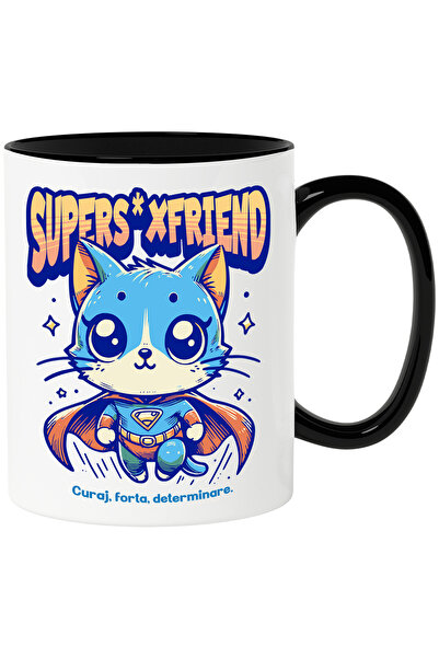 StoryGift Romania Cana Super S_xfriend, Supererou, Pisica Zburand, 330ml, Cer...