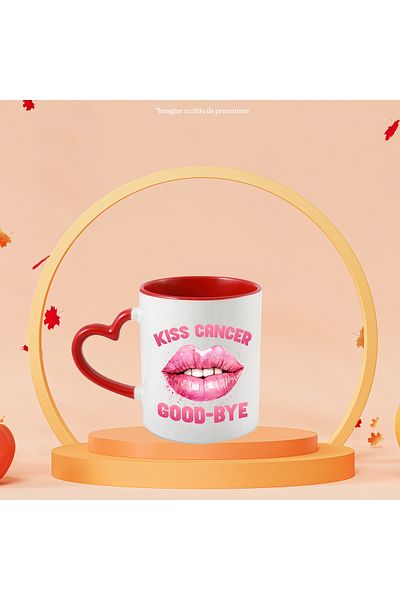 StoryGift Romania Lips Mug With "kiss Good-bye" Message, Kisses, Illustration, Awareness, With, stg