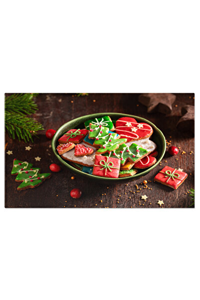 StoryGift Romania Tablou Canvas Biscuiti De Gingerbread De Craciun In Bol, In...