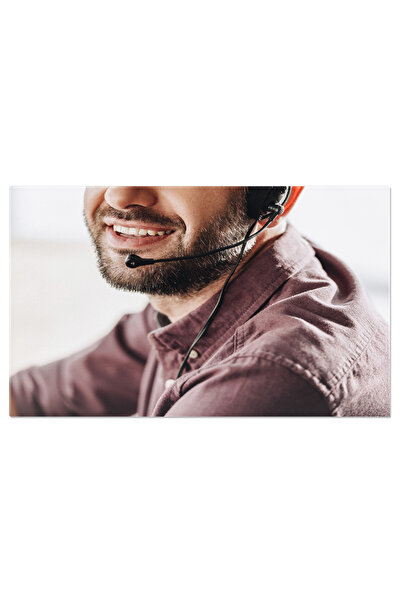 StoryGift Romania Tablou Canvas Profesionalism Si Eficienta Operator De Call Center Zambitor Cu Microfon, Demonst