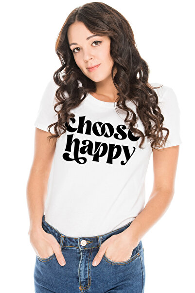 StoryGift Romania Tricou Femei Cu Mesaj Care Te Indeamna Sa Alegi Fericirea C...