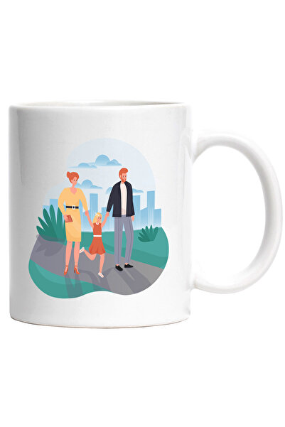 StoryGift Romania Cana Cu Familie, Cer, Oras, Parinti, Copil, Multicolor 330 ...