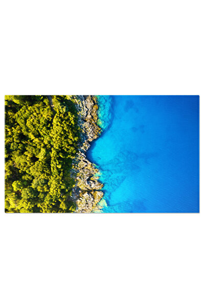 StoryGift Romania Tablou Canvas Vedere De Sus La Valuri Si Stanci, Relaxare In Marea Restinga, Stanci, Val, Ocean