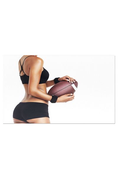 StoryGift Romania Canvas Print: Football Game - Girl With Ball, Sport, Training
