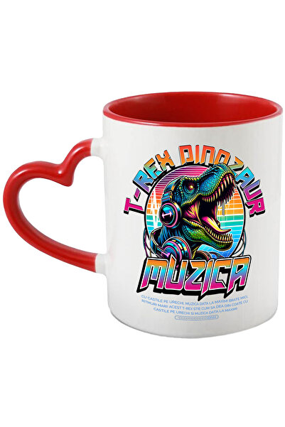 StoryGift Romania Cana T-rex Dinozaur - Muzica Si Casti Jurassic, 330ml, Cera...