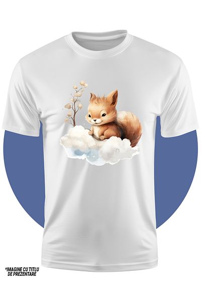 StoryGift Romania Tricou Copii Cu O Veverita Care Se Pregateste Pentru Culcare, Ilustratie, Odihna, Obosita,