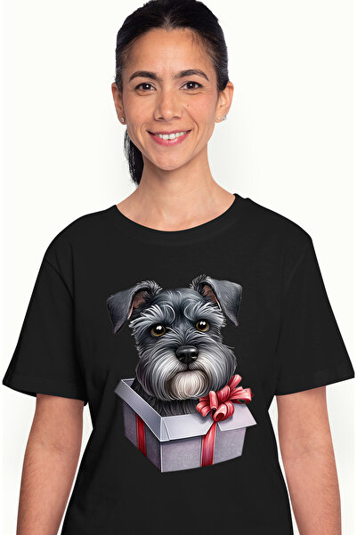 StoryGift Romania Tricou Femei Cu Un Catelus Cenusiu Serios Care Iese Dintr-o...