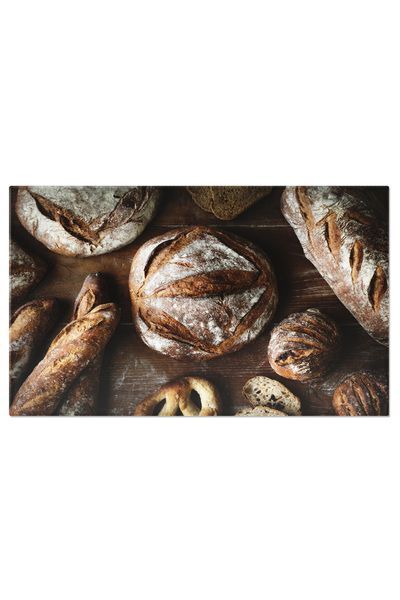 StoryGift Romania Tablou Canvas Diverse Tipuri De Paine Proaspat Coapta, Intr...