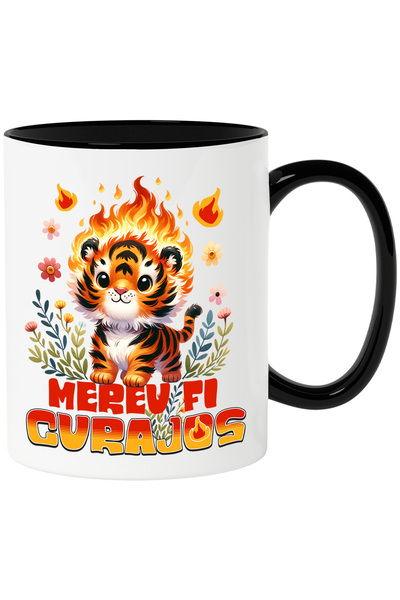 StoryGift Romania Cana Pui De Tigru Motivational Mereu Fii Curajos, 330ml, Ce...