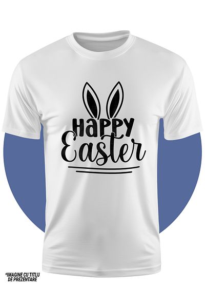 StoryGift Romania Kids T-Shirt With Bunny Ears And The Wish "Happy Easter" - Happy Easter! 100% Cotton