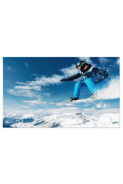 StoryGift Romania Tablou Canvas Snowboarder In Salturi Si Coborare: Freeride,...
