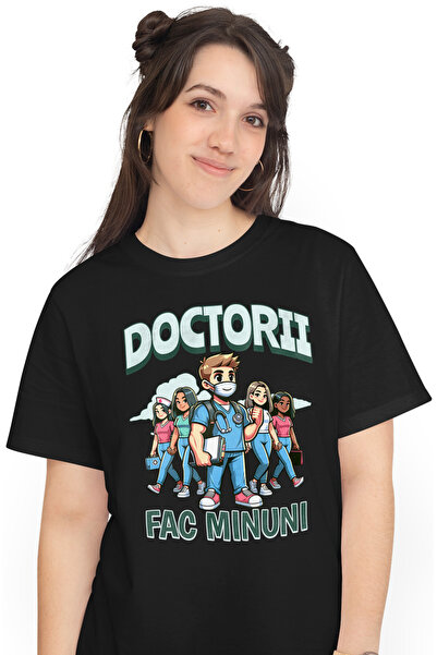 StoryGift Romania Tricou Femei Tineri In Costume Medicale Text Doctorii Fac M...