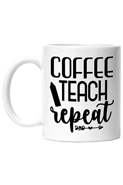 StoryGift Romania Cana Cu O Sageata Si Mesajul "coffee, Teach, Repeat" - Cafe...