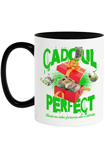 StoryGift Romania Cana Cadoul Perfect - Teanc De 500 De Lei Romanesti, 330ml,...