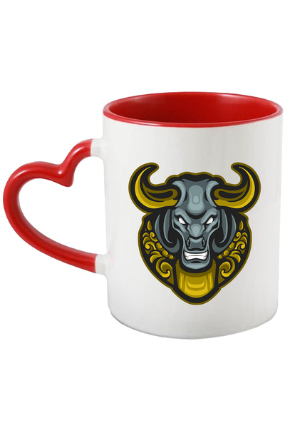 StoryGift Romania Cana Cu Cap De Taur, Emblema, Coarne, Armura, Animal, Multi...