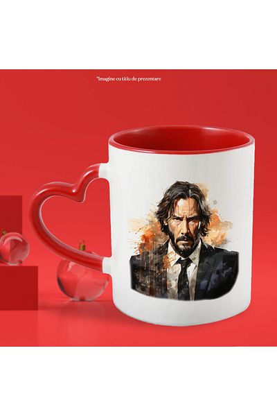StoryGift Romania Mug With John Wick, Fictional Character, Movies, Action, Multicolor 330 ml, Ceramic, With,STG.
