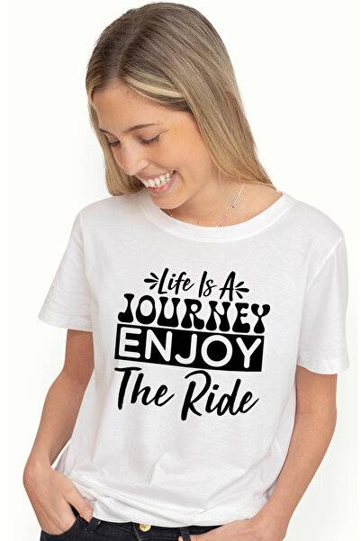 StoryGift Romania Tricou Femei Cu Mesajul "viata E O Calatorie, Bucura-te De ...