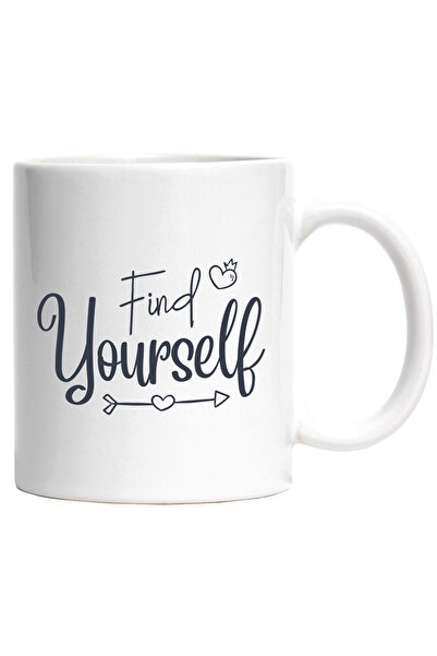 StoryGift Romania Cana Cu Inimioare Si O Sageata Cu Textul "find Yourself" - ...