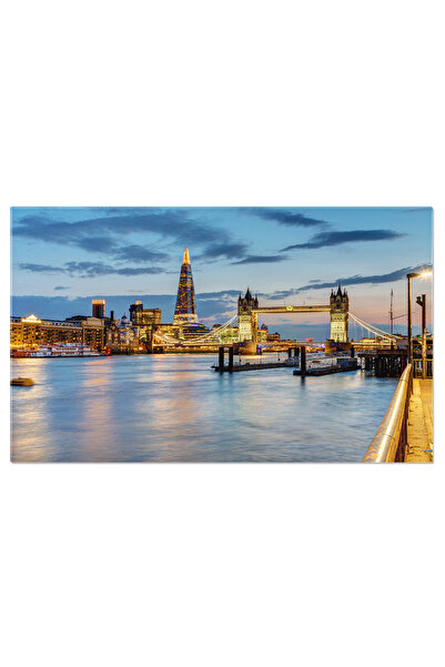 StoryGift Romania Tablou Canvas Vedere La Raul Tamisa In Londra Dupa Apus, Pe...