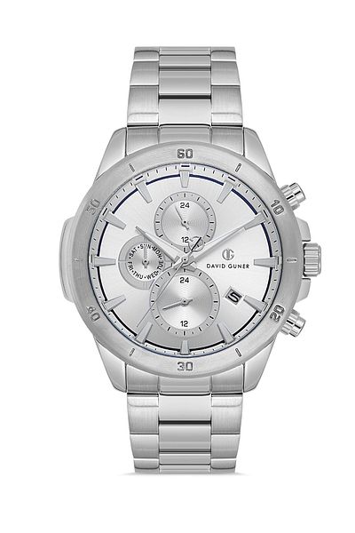 DAVID GUNER Men's Wristwatch with Silver Coated White Dial - Dg-8742Ga-A1