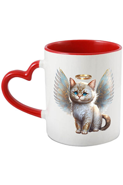 StoryGift Romania Cana Cu O Pisica Blanoasa Cu Aripi | Ilustratie | Simboluri...