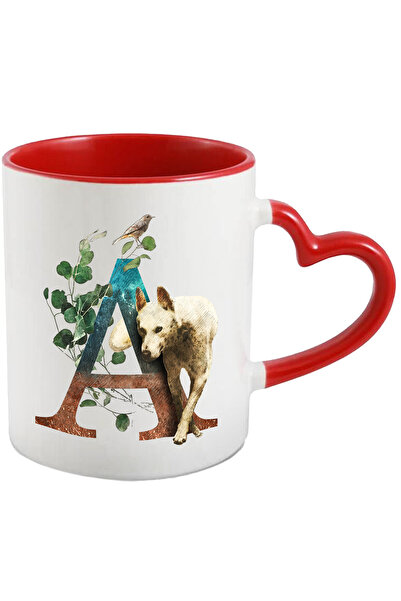 StoryGift Romania Cana Cu Catel, Litera, A, Pasare, Fruze, Multicolor 330 Ml,...