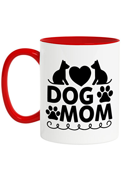 StoryGift Romania Cana Cu Inimioara Si Labute Cu Textul "dog Mom" - Mama De C...