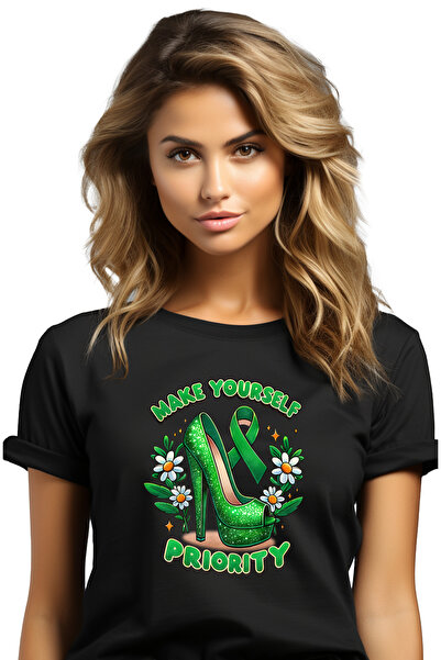 StoryGift Romania Tricou Femei Cu Mesajul "make Yourself Priority", Stilul Hi...
