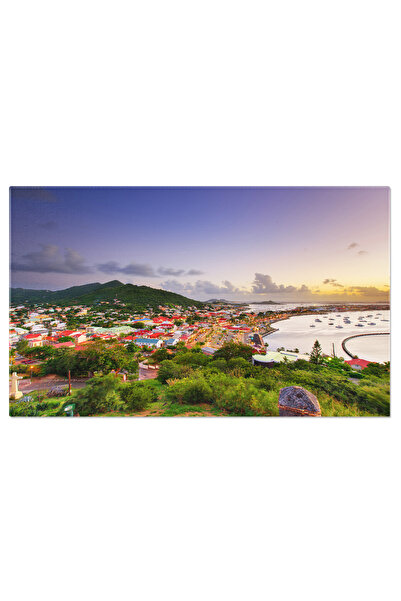 StoryGift Romania Tablou Canvas: Zbor Peste St Martin - Vedere Aeriana A Unui...