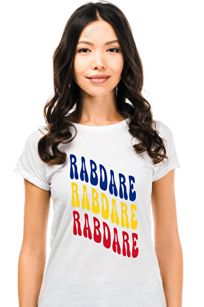 StoryGift Romania Tricou Femei Cuvantul Rabdare, In Culorile Steagului Romani...